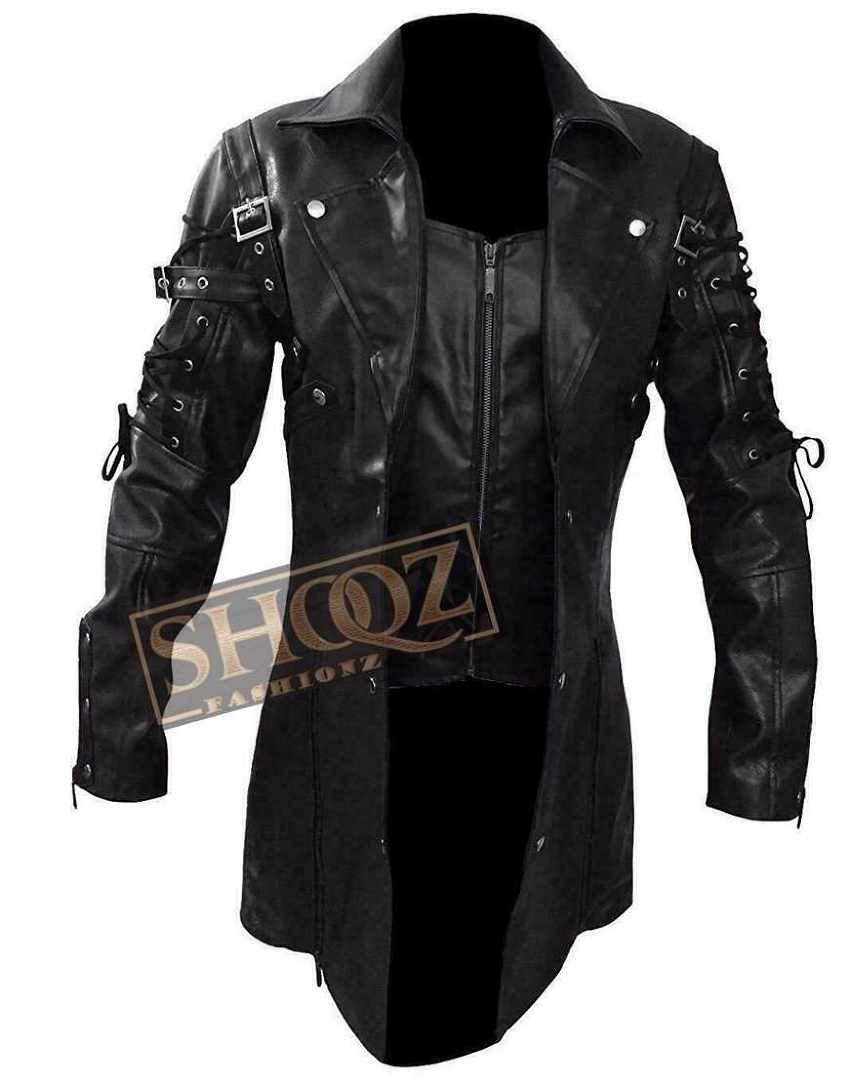 MENS STEAMPUNK COAT LEATHER GOTHIC TAIL COAT VAN HELSING - TAIL1